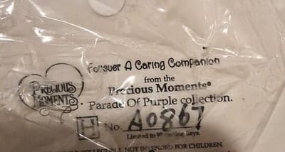 Precious Moments Forever A Caring Companion Parade Of Purple LE 95 Days A0867 - Thumbnail 2