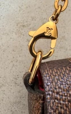 Louis Vuitton Félicie Pochette Damier Ebene Chain Crossbody Bag - Thumbnail 5