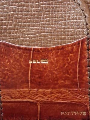 Vintage BEL0S Brazilian Caiman Crocodile Leather Secretary Wallet Long Bifold - Thumbnail 7
