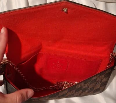 Louis Vuitton Félicie Pochette Damier Ebene Chain Crossbody Bag - Thumbnail 3