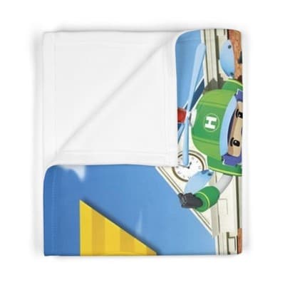 Robocar Poli Blanket, Soft Fleece Baby Blanket - Thumbnail 3