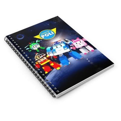 Custom Kids Robocar Poli Notebook, Kids Journal - Thumbnail 4