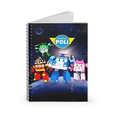 Custom Kids Robocar Poli Notebook, Kids Journal - Thumbnail 2