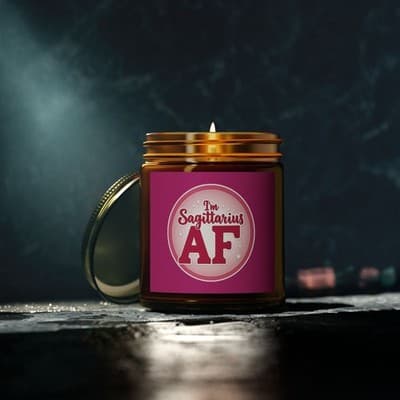 Im Sagittarius AF Candle, Scented Zodiac Candle - Thumbnail 4