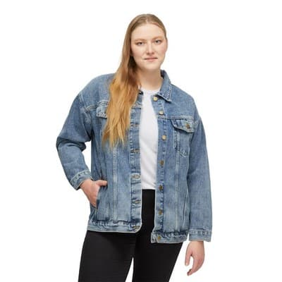 Iconic Doll Patch Women’s Jean Jacket, Womens Jean Jacket - Thumbnail 2