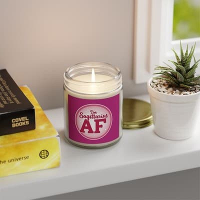 Im Sagittarius AF Candle, Scented Zodiac Candle - Thumbnail 3
