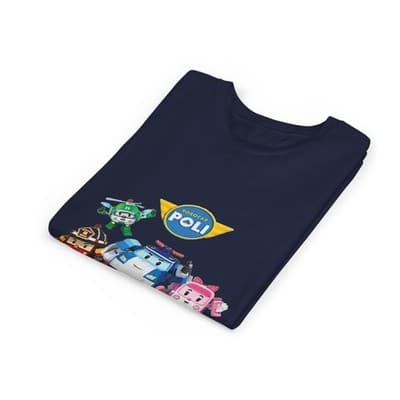 Kids Robocar Poli Short Sleeve T-shirt - Thumbnail 3