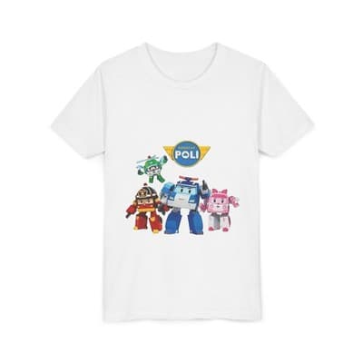 Kids Robocar Poli Short Sleeve T-shirt - Thumbnail 2