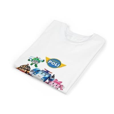 Kids Robocar Poli Short Sleeve T-shirt - Thumbnail 3