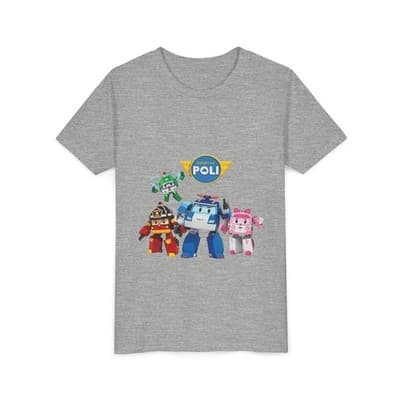 Kids Robocar Poli Short Sleeve T-shirt - Thumbnail 2