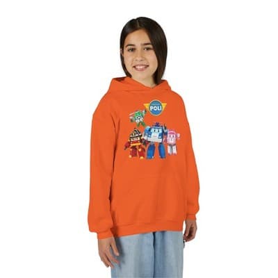 Kids Robocar Poli Hoodie I Robocar Poli Hooded Sweatshirt - Thumbnail 2