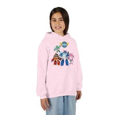 Kids Robocar Poli Hoodie I Robocar Poli Hooded Sweatshirt - Thumbnail 2