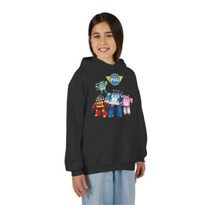 Kids Robocar Poli Hoodie I Robocar Poli Hooded Sweatshirt - Thumbnail 2