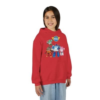 Kids Robocar Poli Hoodie I Robocar Poli Hooded Sweatshirt - Thumbnail 2