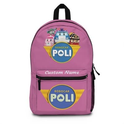 Robocar Poli Kids Backpack - Cute Children's School Bag, Preschool Travel