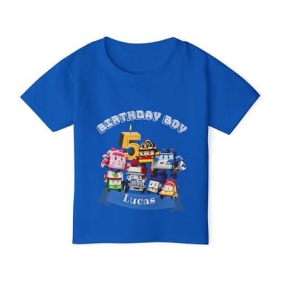 Robocar Poli Birthday Theme T-shirt