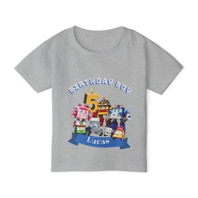 Robocar Poli Birthday Theme T-shirt