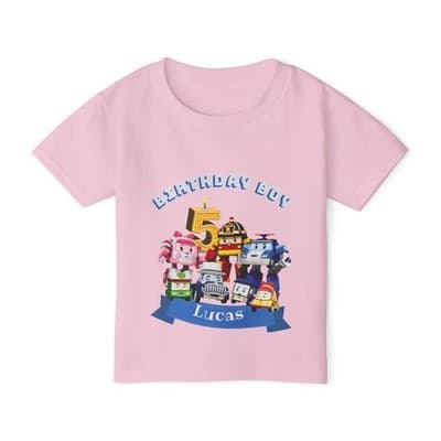 Robocar Poli Birthday Theme T-shirt