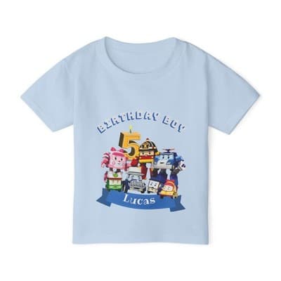 Robocar Poli Birthday Theme T-shirt
