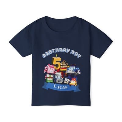 Robocar Poli Birthday Theme T-shirt