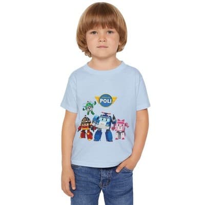 Robocar Poli Short Sleeve T-shirt, Robocar Poli tshirt for Toddlers - Thumbnail 3