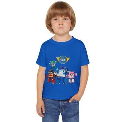 Robocar Poli Short Sleeve T-shirt, Robocar Poli tshirt for Toddlers - Thumbnail 3
