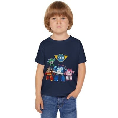 Robocar Poli Short Sleeve T-shirt, Robocar Poli tshirt for Toddlers - Thumbnail 3