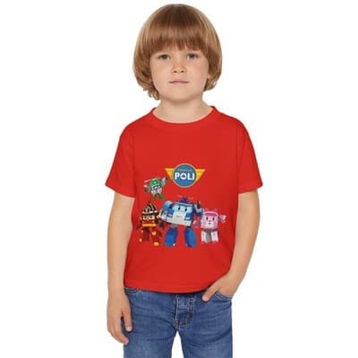 Robocar Poli Short Sleeve T-shirt, Robocar Poli tshirt for Toddlers - Thumbnail 3