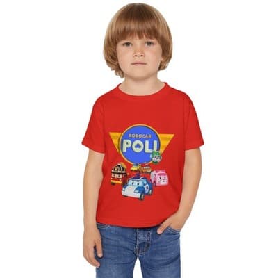 Robocar Poli Toddler T-shirt, Kids Short sleeve t-shirt - Thumbnail 3