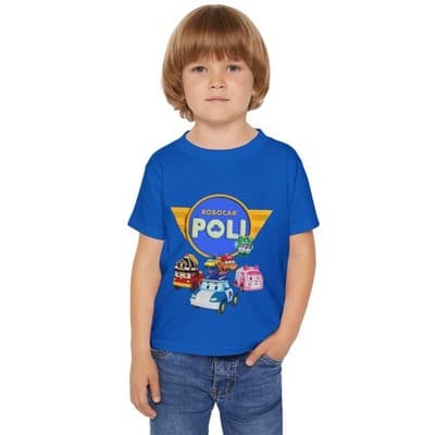 Robocar Poli Toddler T-shirt, Kids Short sleeve t-shirt - Thumbnail 3