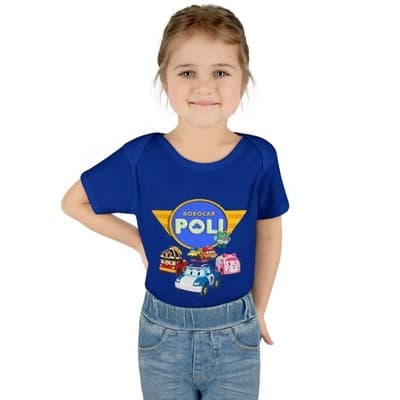 Robocar Poli Infant Bodysuit, Robocar Poli Baby Bodysuit - Thumbnail 4