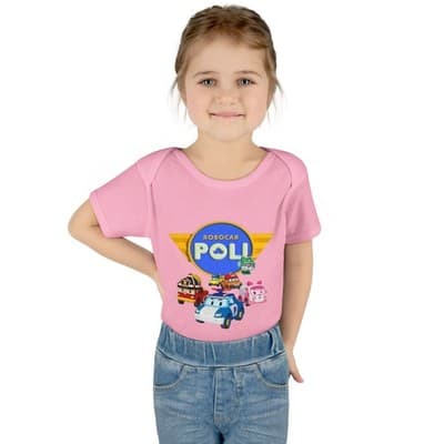 Robocar Poli Infant Bodysuit, Robocar Poli Baby Bodysuit - Thumbnail 4