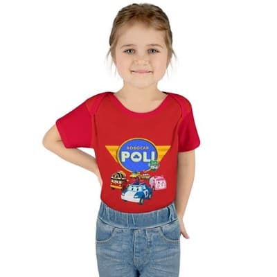 Robocar Poli Infant Bodysuit, Robocar Poli Baby Bodysuit - Thumbnail 4