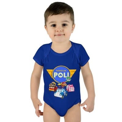 Robocar Poli Infant Bodysuit, Robocar Poli Baby Bodysuit - Thumbnail 3