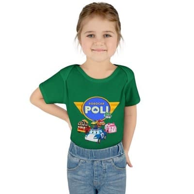 Robocar Poli Infant Bodysuit, Robocar Poli Baby Bodysuit - Thumbnail 4