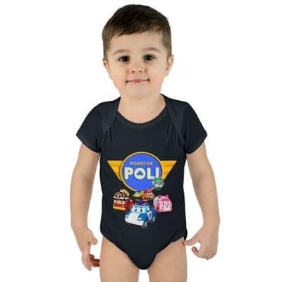 Robocar Poli Infant Bodysuit, Robocar Poli Baby Bodysuit - Thumbnail 3
