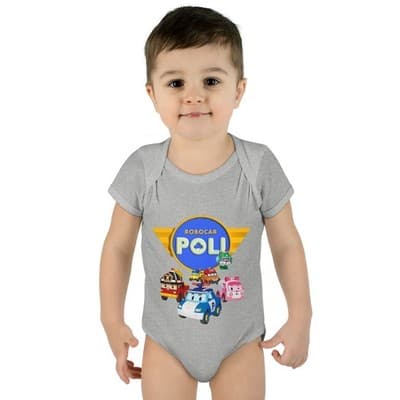Robocar Poli Infant Bodysuit, Robocar Poli Baby Bodysuit - Thumbnail 3