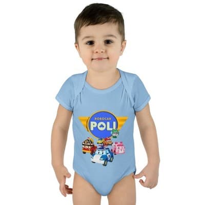Robocar Poli Infant Bodysuit, Robocar Poli Baby Bodysuit - Thumbnail 3