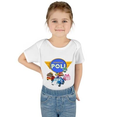 Robocar Poli Infant Bodysuit, Robocar Poli Baby Bodysuit - Thumbnail 4