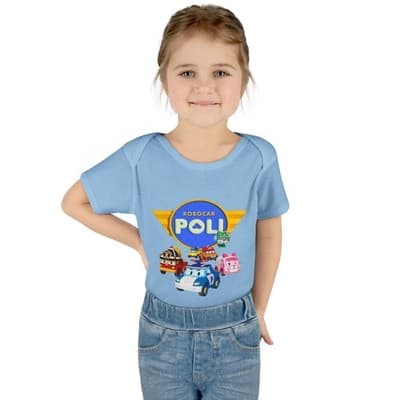 Robocar Poli Infant Bodysuit, Robocar Poli Baby Bodysuit - Thumbnail 4