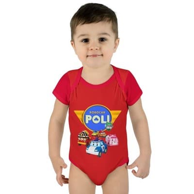 Robocar Poli Infant Bodysuit, Robocar Poli Baby Bodysuit - Thumbnail 3