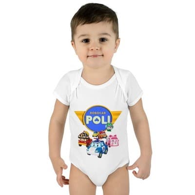 Robocar Poli Infant Bodysuit, Robocar Poli Baby Bodysuit - Thumbnail 3
