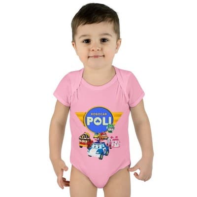 Robocar Poli Infant Bodysuit, Robocar Poli Baby Bodysuit - Thumbnail 3