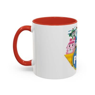 Robocar Poli Accent Mug, Children's Cartoon Character Coffee Cup, Kids Drinkware - Thumbnail 3