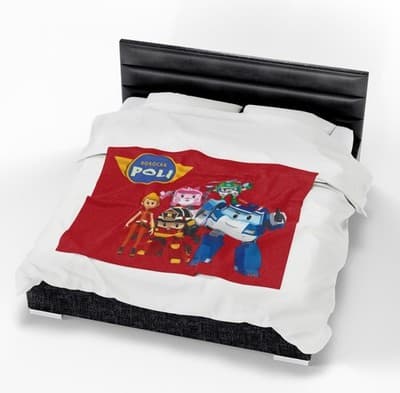 Robocar Poli Velveteen Plush Blanket | Cozy Kids Throw, Soft Blanket for [...]