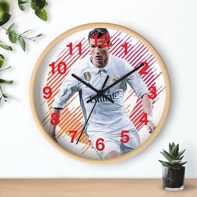 Christian Ronaldo Wall Clock | Soccer Hanging Wall Clock - Thumbnail 3