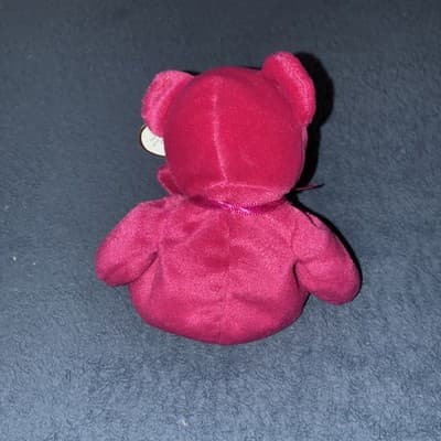 Ty Valentina the Red Bear Beanie Baby- RETIRED; TAG ERROR 1998/1999 MINT - Thumbnail 2