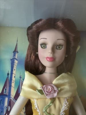2002 Disney Beauty and the Beast Princess Belle Porcelain Keepsake Doll NEW - Thumbnail 3