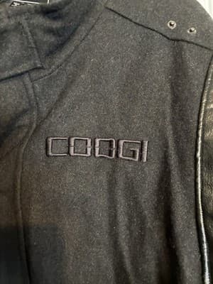 Coogi Wool Bomber Jacket Full Zip Black Sz 3x Streetwear Hipster Hip Hop Y2k - Thumbnail 2