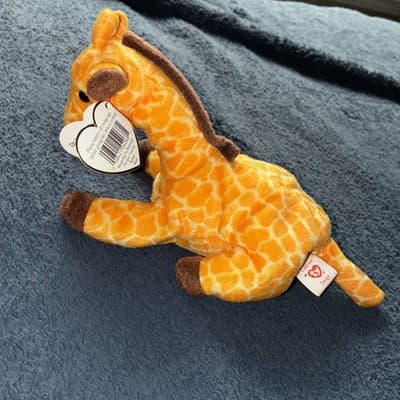 TY BEANIE BABY "TWIGS" 1995 RARE GIRAFFE WITH ERROR *NO COMMA *MINT* - Thumbnail 4
